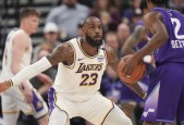 NBA常规赛詹姆斯三分9中0&全场27+14 哈迪戏剧暂停引热议 湖人险胜爵士